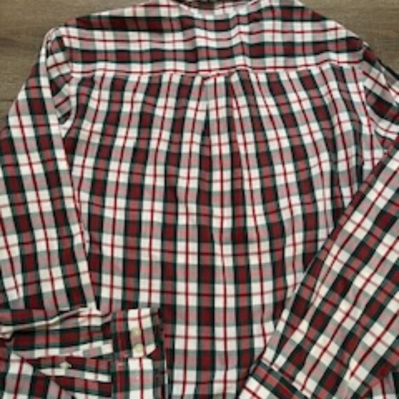 Saddlebred Long Sleeve Button Up Shirt Red & Green Plaid Men’s Size XLT - Picture 11 of 11